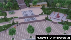 Эскиз будущей стелы «Город воинской славы» на проспекте Айвазовского в Феодосии