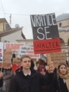 Sarajevo, Bosnia and Herzegovina-- Student protest demanding accountability for the victims of the floods,February 23 2025