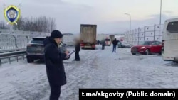 Сьледчыя на месцы аварыі