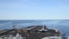 An F/A-18E fighter jet taking off from the USS Gerald R. Ford during NATO exercises in the North Sea (file photo)