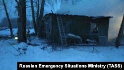 Ռուսաստան, Տոմսկի գյուղերից մեկում հրդեհ է բռնկվել փայտաշեն տնակում, 21 հունվարի, 2020թ.