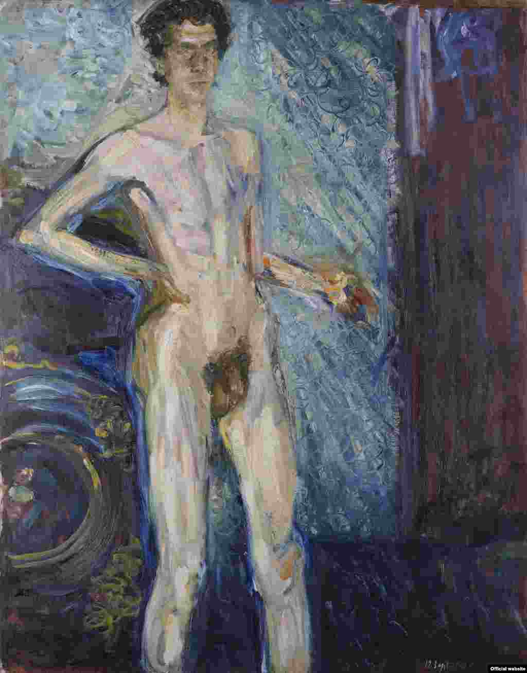 Self-Portrait, September 12, 1908, Oil on Canvas, 139,3 x 100 cm, &copy; Leopold Museum, Vienna