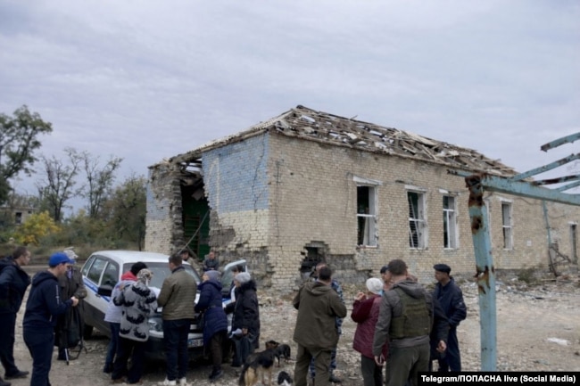 Псевдореферендум в окупованій Попасній на території школи №21 в вересні 2022 року