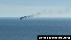 Navă lovită de drone în Marea Neagră (imagine generică)