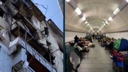 Ukraine - damage in Odesa and people taking shelter in Kyiv during overnight attacks on July 19 - screen grab
