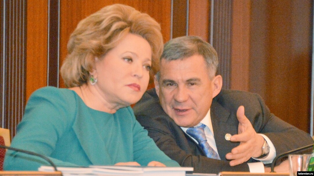 Валентина Матвиенко һәм Рөстәм Миңнеханов. Казан, 13 февраль 2013