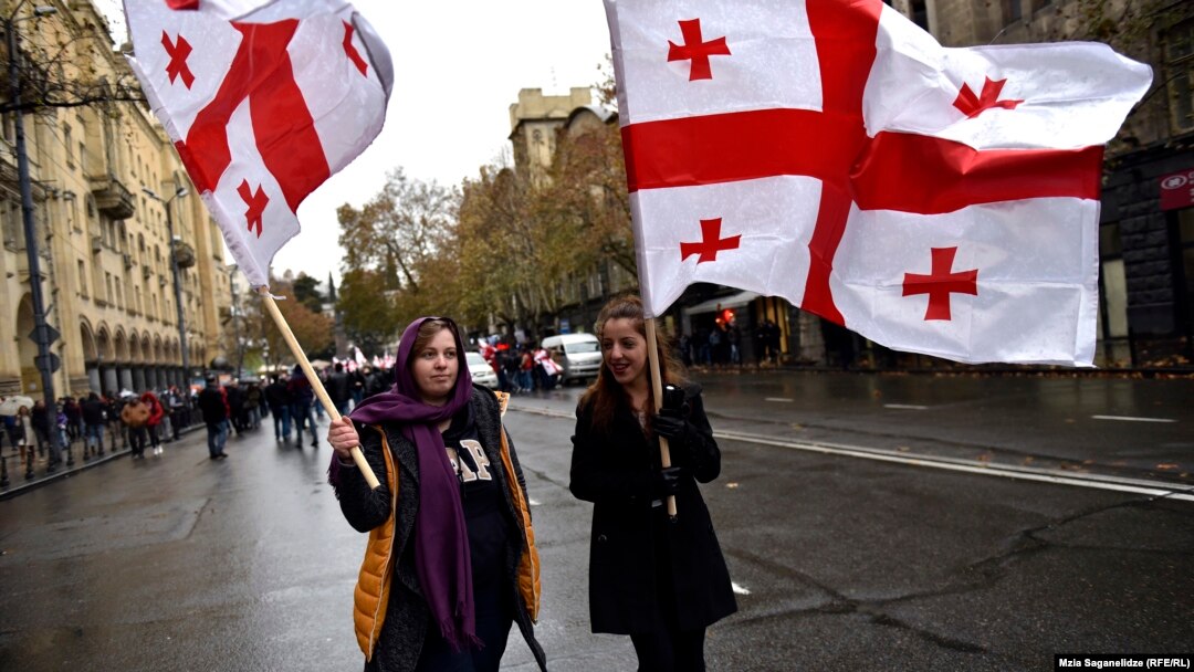 Акция в поддержку Михаила Саакашвили в Тбилиси