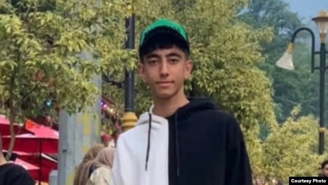 Taha Safari, 16, was shot in Lorestan Province on January 1 and later died of his wounds. (social media)