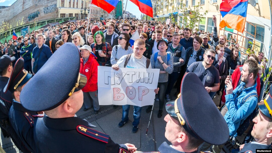 Навальный элегрәк Мәскәүдә уздырган каршылык чарасы