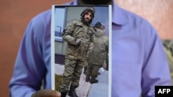 This photo, taken on February 22, 2024, shows Shri Mohammed Asfan wearing Russian military fatigues.