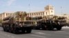 Armenia - Russian-made S-300 air-defense systems are driven through Yerevan's Republic Square during a military parade rehearsal, 19Sep2011.