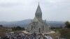 Nagorno Karabakh -- The collective wedding of several hundred couples outside an Armenian church in Shushi, 16OCT2008