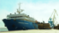A Russian cargo ship docked at Port Olya in Russia's Astrakhan region on the Caspian Sea (file photo)