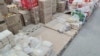 Опустевшие поддоны с крупами в магазине «Доброцен» в Белогорске. Крым, 6 июня 2026 года
