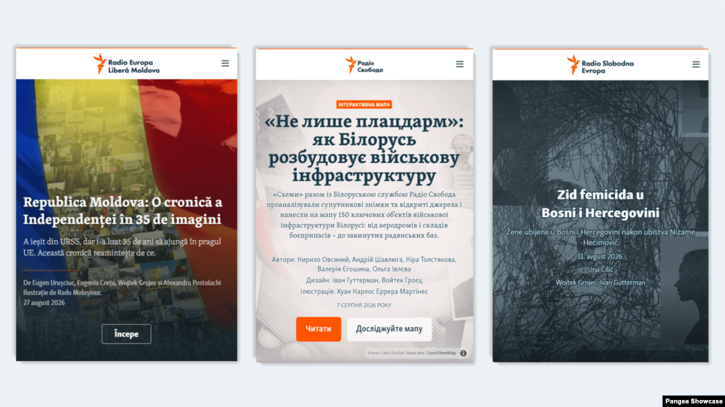 Three dynamic infographic pages for special projects.