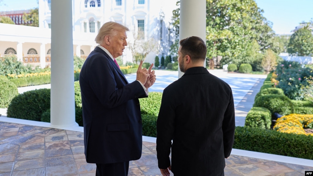 Дональд Трамп і Володимир Зеленський у Білому домі, 17 жовтня 2025 року