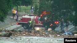 Qarku Kerr pas përmbytjeve masive në Teksas.