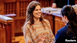 Italian Ilaria Salis's appearance shackled hand and foot in a court in Budapest in January outraged Rome.