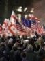 Georgia - anti-government protests in Tbilisi on first anniversary of contested election - screen grab