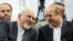 محمدباقر قالیباف (راست)، رئیس مجلس شورای اسلامی، در یکی از برخوردهای کاری خود با محمدجواد ظریف