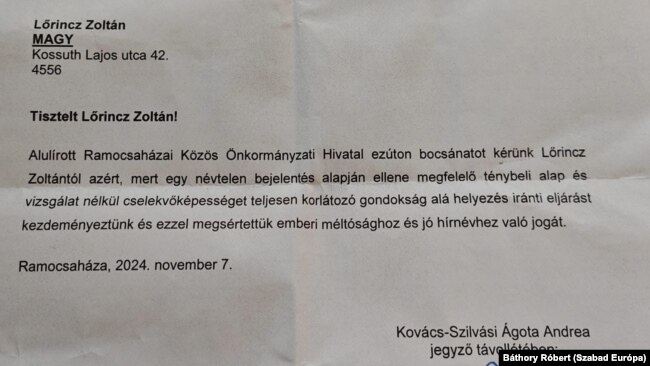 A bocsánatkérés, amelyre négy évet kellett várni