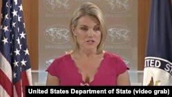 U.S. State Department spokeswoman Heather Nauert (file photo)