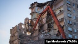 Обрушившееся здание в Челябинске (архивное фото) 