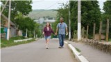 Moldova, The Frenchman Fred Gonnetan and his wife, Olesea, in Horodiste, Rezina.