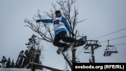 У гарналыжным комплексе «Лагойск», 2017 год