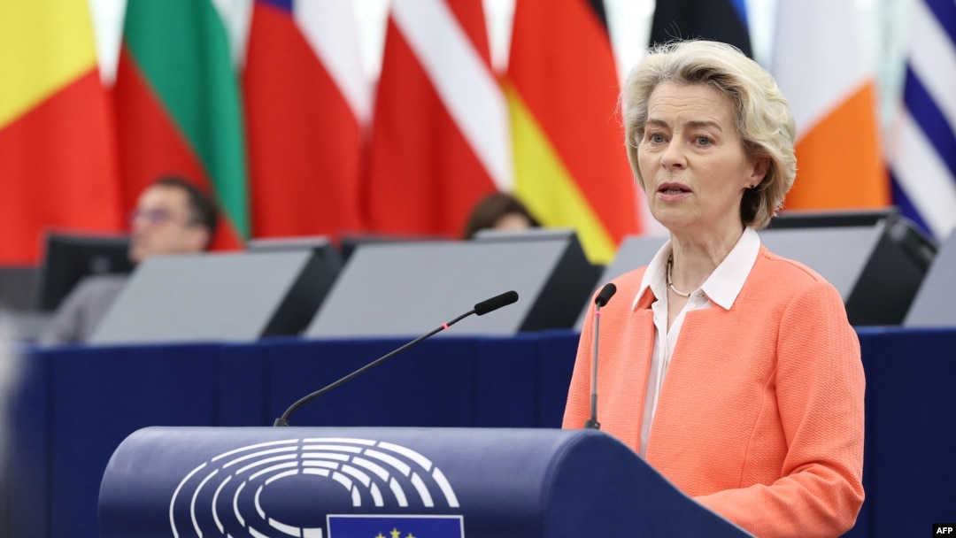 Președinta Comisiei Europene, Ursula von der Leyen, la Strasbourg. 12 martie