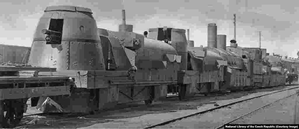 ...and capturing this armored train from the Bolsheviks.