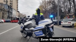 Policija obezbeđuje protest motorista i građana, Beograd, Srbija, 3. februar 2025.