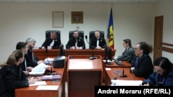 Fotografie de la ședința din 14 ianuarie a procesului Evgheniei Guțu, bașcana Găgăuziei, de la Curtea de Apel Centru