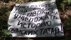 Ролан Османов. Пикет против «реставрации» Ханского дворца (видео)