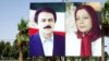 پلاکاردهایی با تصاویر مسعود و مریم رجوی در کمپ پیشین مجاهدین در عراق، تاریخ این تصویر مشخص نیست