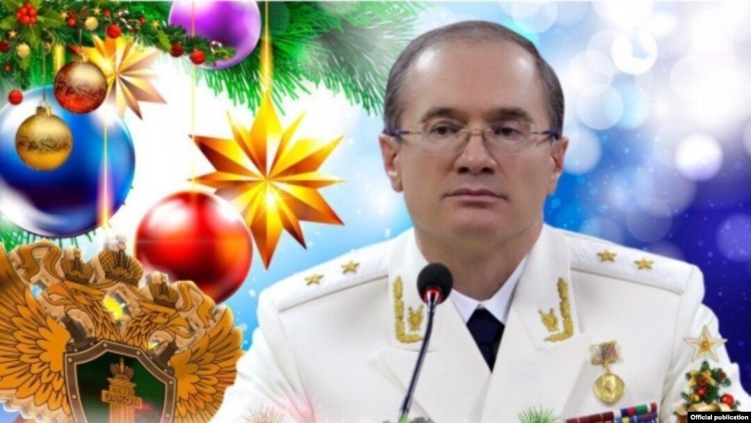 Прокурор ЧР Шарпудди Абдул-Кадыров поздравляет Рамзана Кадырова с новым годом (открытка с сайта прокуратуры)