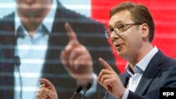 Aleksandar Vučić na predizbornom skupu u Vranju