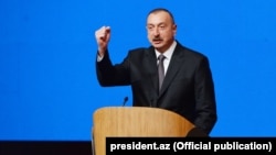 Azerbaijan - President Ilham Aliyev addresses the 6th Congress of his New Azerbaijan Party, 8Feb2018