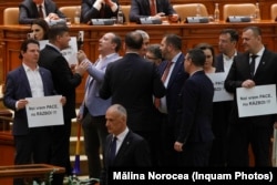 Romania - Vot în Parlament privind amplasarea în România de noi forțe militare americane, București, 11 martie 2026.