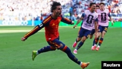 فران تورس، بازیکن تعویضی، موفق شد گل پیروزی اسپانیا را به ثمر برساند