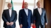 (From left to right) Iranian Foreign Minister Mohammad Javad Zarif, Turkish Foreign Minister Mevlut Cavusoglu, and Russian Foreign Minister Sergei Lavrov in Antalya on November 19. 