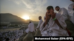 ارشییف: د عرفات پر غونډې یو شمېر زیارت کوونکي د دعا پر مهال