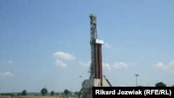 Poland's first shale-gas well in the town of Lebien, 90 kilometers west of Gdansk