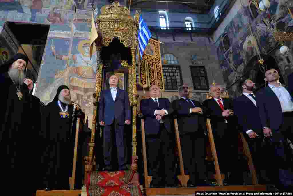 Во время посещения Святой горы Афон в Греции. Май 2016 года.