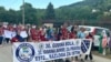 Učesnici "Marša mira" stižu u Potočare, 10. juli 2025. 