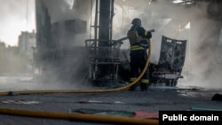 Consecințele unui atac rusesc asupra unei stații de gaze din regiunea ucraineană Sumî, din 15 august 2025