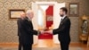Predsjednik Crne Gore Jakov Milatovic i ruski ambasador Aleksandr Petrovič Lukašik, 9.jun 2025.
