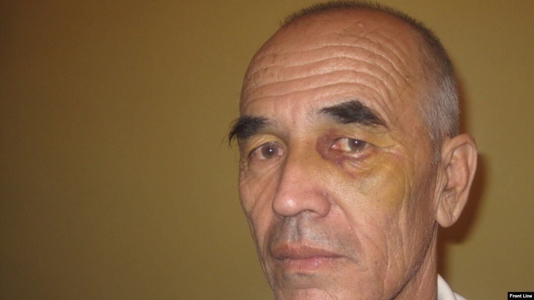 Azimjan Askarov denies any role in the policeman's killing.