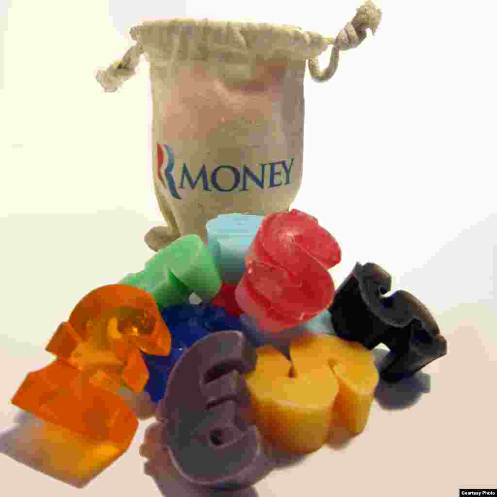 Romney money-symbols soaps