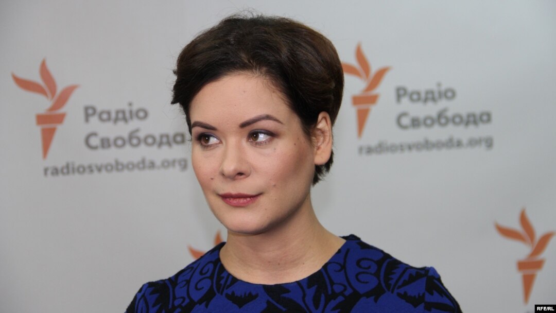 Мария Гайдар в киевской студии Радио Свобода